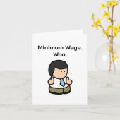 Mindestlohn Woo Funny Office Cartoon Art Karte (Gelbe Blume)