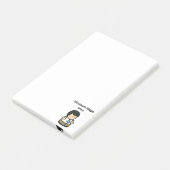 Mindestlohn Woo Funny Office Cartoon Art Post-it Klebezettel (angewinkelt)