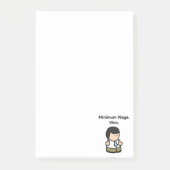 Mindestlohn Woo Funny Office Cartoon Art Post-it Klebezettel (Vorderseite)