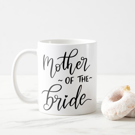 Mindestmutter der Braut | Typografie Kaffeetasse (Mit Donut)