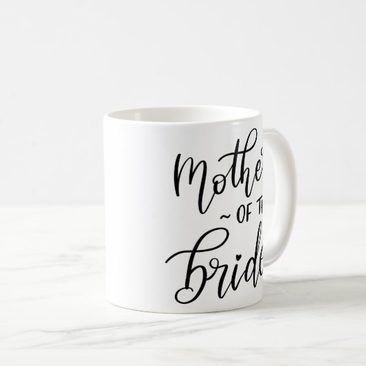 Mindestmutter der Braut | Typografie Kaffeetasse (VorderseiteRechts)