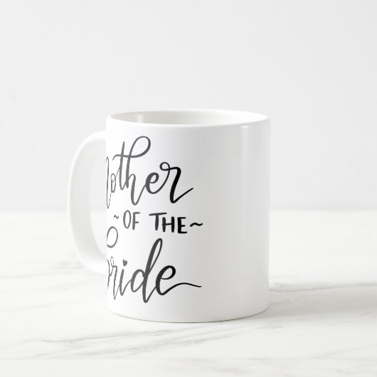 Mindestmutter der Braut | Typografie Kaffeetasse (Vorderseite Links)