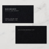 Mindestprämie für Schwarze Visitenkarte (Vorne/Hinten)