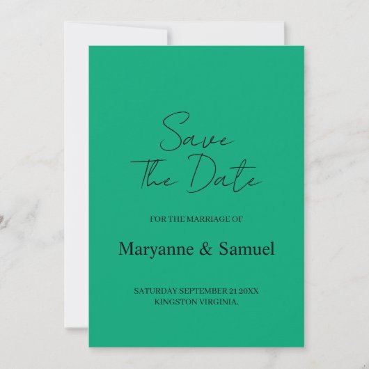 Mindestschrift Foto Save the Date (Vorderseite)