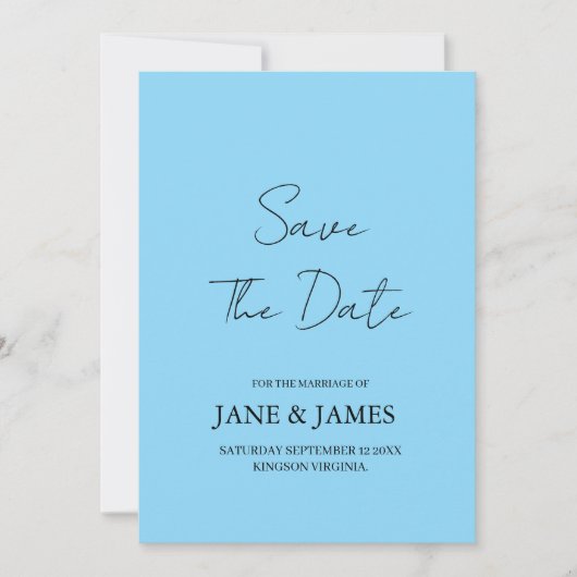 Mindestschrift Foto Termin speichern Save The Date (Vorderseite)