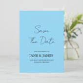 Mindestschrift Foto Termin speichern Save The Date (Stehend Vorderseite)