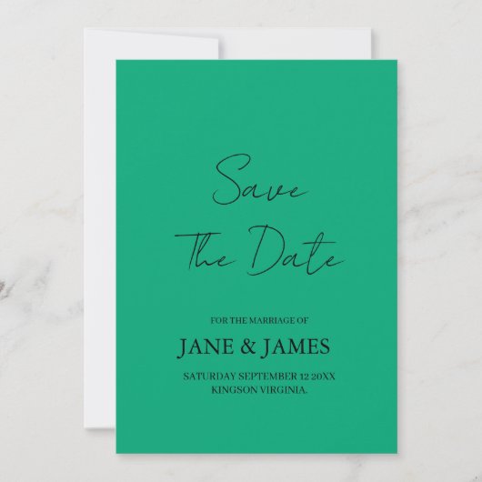 Mindestschrift Foto Termin speichern Save The Date (Vorderseite)