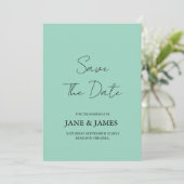 Mindestschrift Foto Termin speichern Save The Date (Stehend Vorderseite)