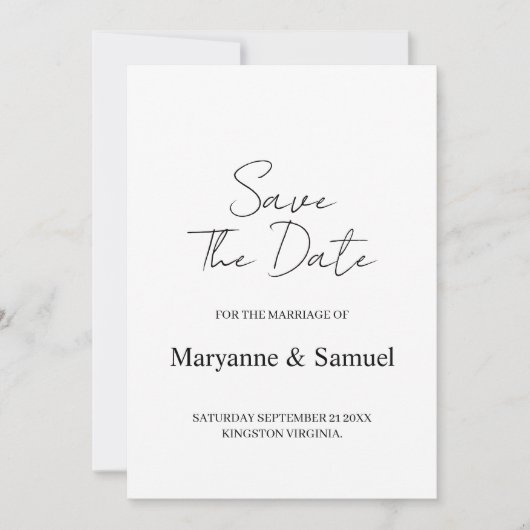 Mindestskript Foto Termin vormerken Save The Date (Vorderseite)