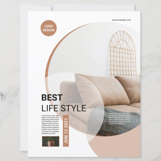 Mindestvorlage für Flyer | Sauber und modern (Rückseite)