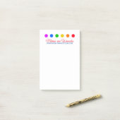 Mindestvorlage für Regenbogendots Post-it Klebezettel (Auf Schreibtisch)