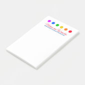 Mindestvorlage für Regenbogendots Post-it Klebezettel (angewinkelt)