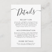 Mindestwert für die Hochzeitdetails Begleitkarte (Vorderseite)