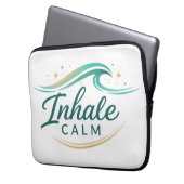 Mindful Breathing Relaxation Design Laptopschutzhülle (Vorderseite Links)