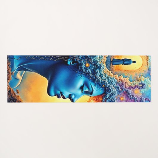 Mindful Cosmic Journey Yogamatte (Rückseite (Horizontal))