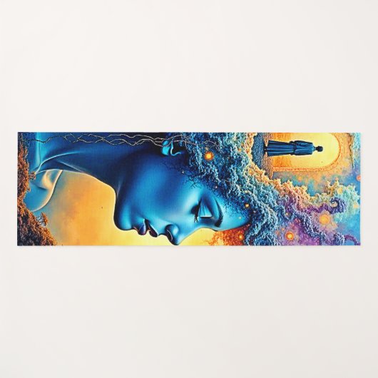 Mindful Cosmic Journey Yogamatte (Vorderseite (Horizontal))