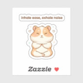 Mindful Hamster Sticker – Inhale Ease (Blatt)