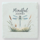 Mindful Journey - Artistic Dragonfly Steinuntersetzer (Vorderseite)