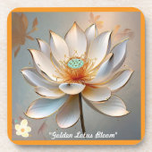"Mindful Lotus Blume" Getränkeuntersetzer (Vorderseite)