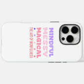 Mindful Messy Magical Momfulness Quote Case-Mate iPhone Hülle (Rückseite (Horizontal))
