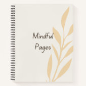 Mindful Pages Minimal Aesthetic Notebook  Notizblock (Vorderseite)