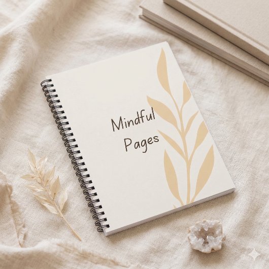 Mindful Pages Minimal Aesthetic Notebook  Notizblock