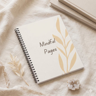 Mindful Pages Minimalistisches Ästhetik-Notizbuch Notizblock