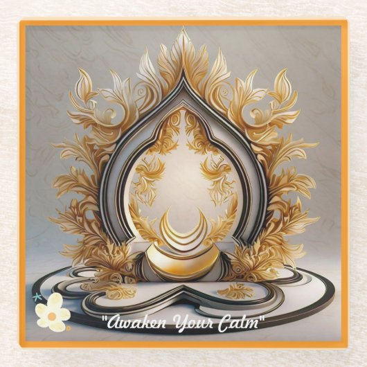 "Mindful Peace Found" Glasuntersetzer (Vorderseite)