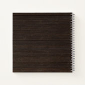 MINDFUL Rope Text On Dark Wood Notizblock (Rückseite)