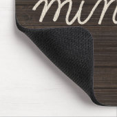 MINDFUL Seiltext auf dunklem Holz Mousepad (Ecke)