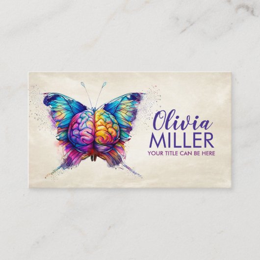 Mindful Wings - Schmetterlingshirn Visitenkarte (Vorderseite)