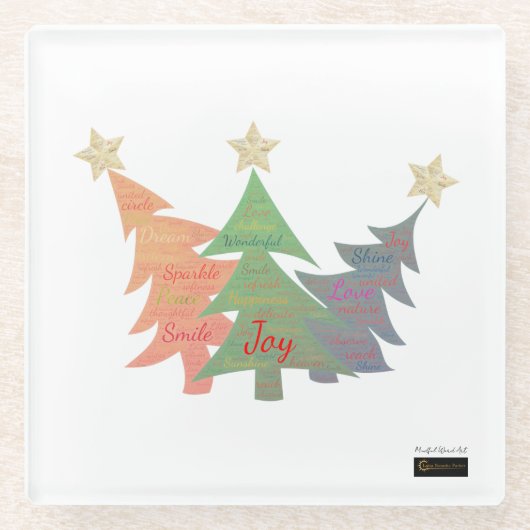 Mindful Word Art - Untersetzer (Vorderseite)