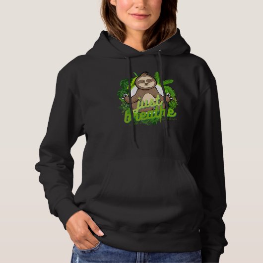 Mindful Zen Sloth Loving Kindness Meditation Yoga Hoodie (Vorderseite)