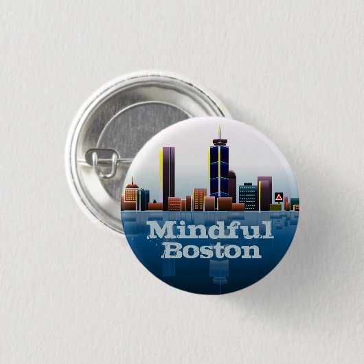 MindfulBoston Classic Skyline Button (Vorne & Hinten)