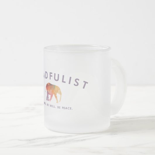 Mindfulist 10-Unze-mattierte GlasTasse Mattglastasse (VorderseiteRechts)
