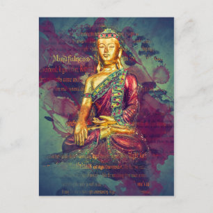 Mindfulness Buddha Postkarte