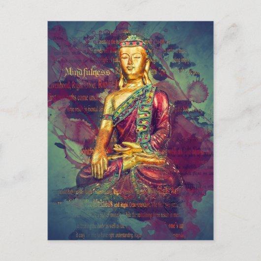 Mindfulness Buddha Postkarte (Vorderseite)