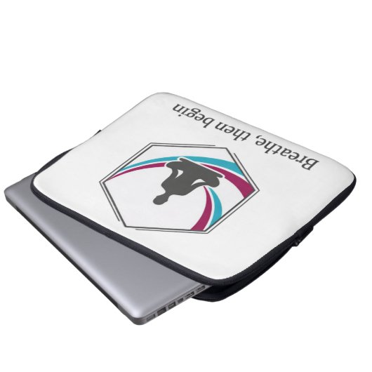 Mindfulness Meditation Quote Design Laptopschutzhülle (Vorne Knopf)