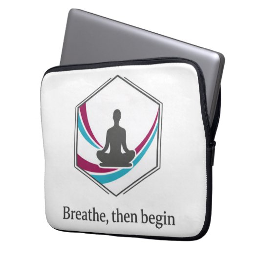 Mindfulness Meditation Quote Design Laptopschutzhülle (Vorderseite Links)