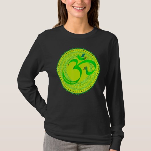 Mindfulness Om Ohm Mandala Buddhism Yoga Meditatio T-Shirt (Vorderseite)