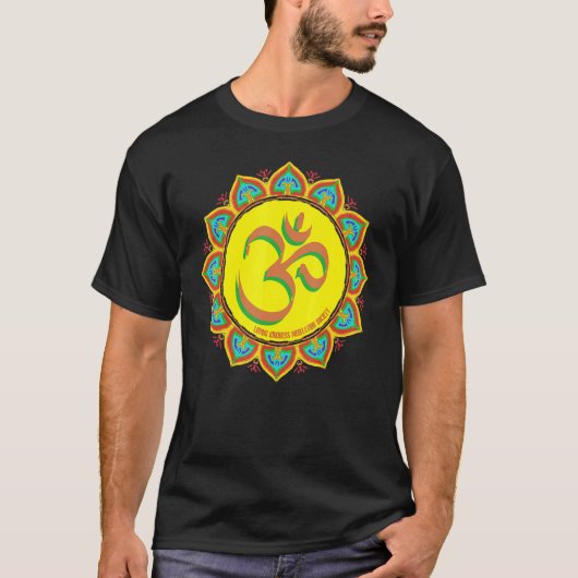 Mindfulness Om Ohm Mandala Buddhism Yoga Meditatio T-Shirt (Vorderseite)