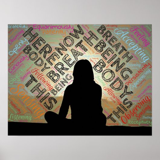 MINDFULNESS Poster Medizin Atemstille (Vorne)