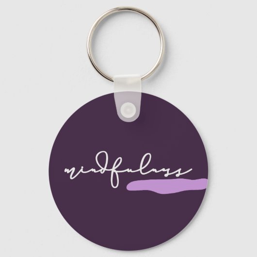 Mindfulness - Purple Key Ring Schlüsselanhänger (Vorderseite)