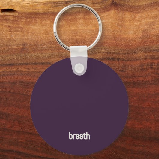 Mindfulness - Purple Key Ring Schlüsselanhänger (Rückseite)
