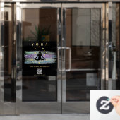 ** Mindfulness Reiki Woman Yoga Magic Meditation Fensteraufkleber (Büro Tür)