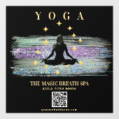 ** Mindfulness Reiki Woman Yoga Magic Meditation Fensteraufkleber (Blatt)