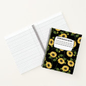 Mindfulness-Sonnenblumen-Komposition Spirale Notizblock (Innenseite)