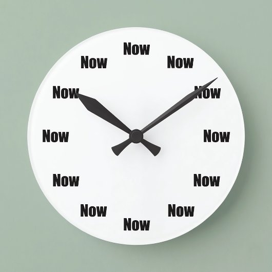 Mindfulness Time is Now Runde Wanduhr