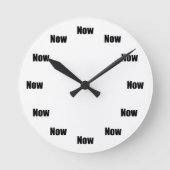 Mindfulness Time is Now Runde Wanduhr (Vorderseite)