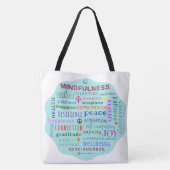 Mindfulness-Wort-Durcheinander-Taschen-Tasche Tasche (Rückseite)